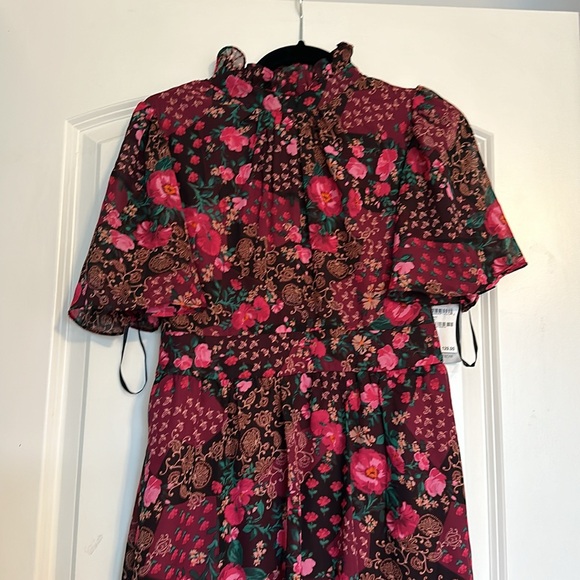 Julia Jordan Floral Midi Dress - Size 2 - Picture 3 of 9